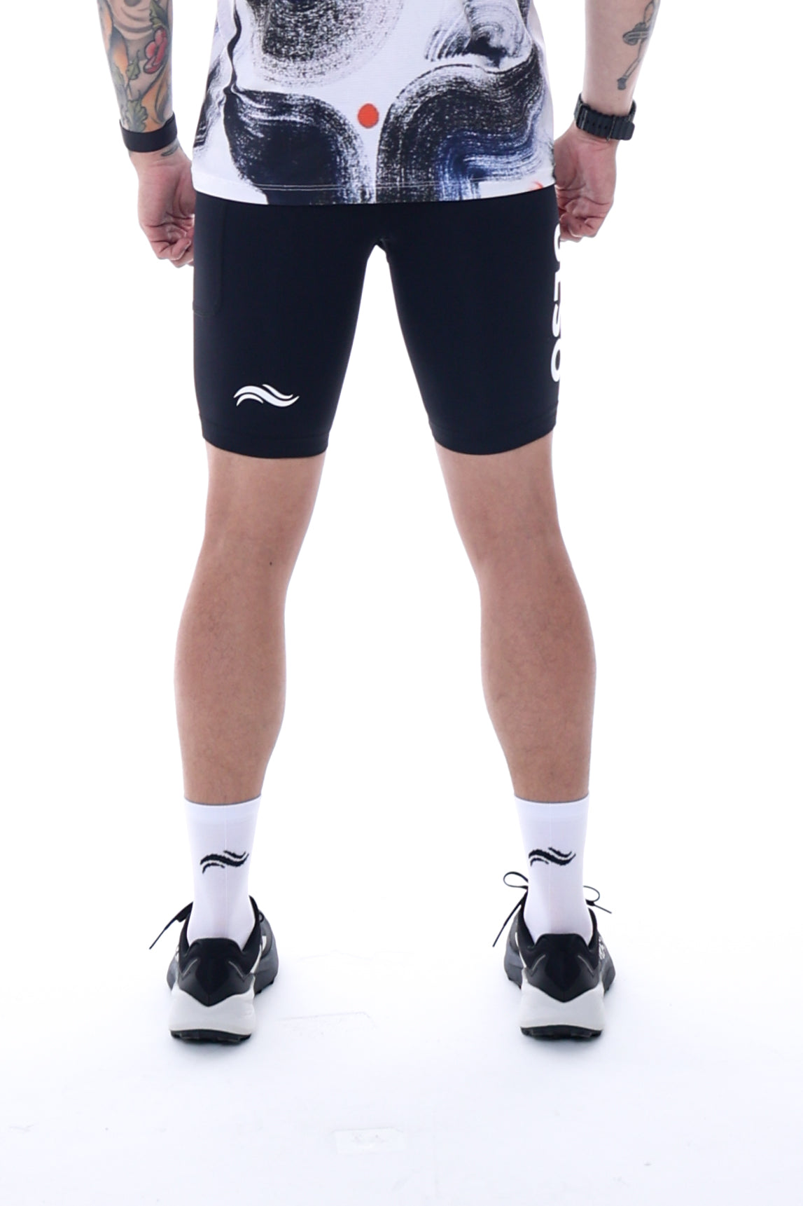 Men's Black Performance Lycra - 2 pockets