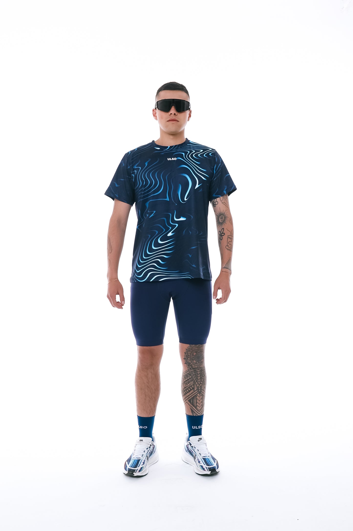 MEN'S BLUE PERFORMANCE LYCRA - 2 pockets