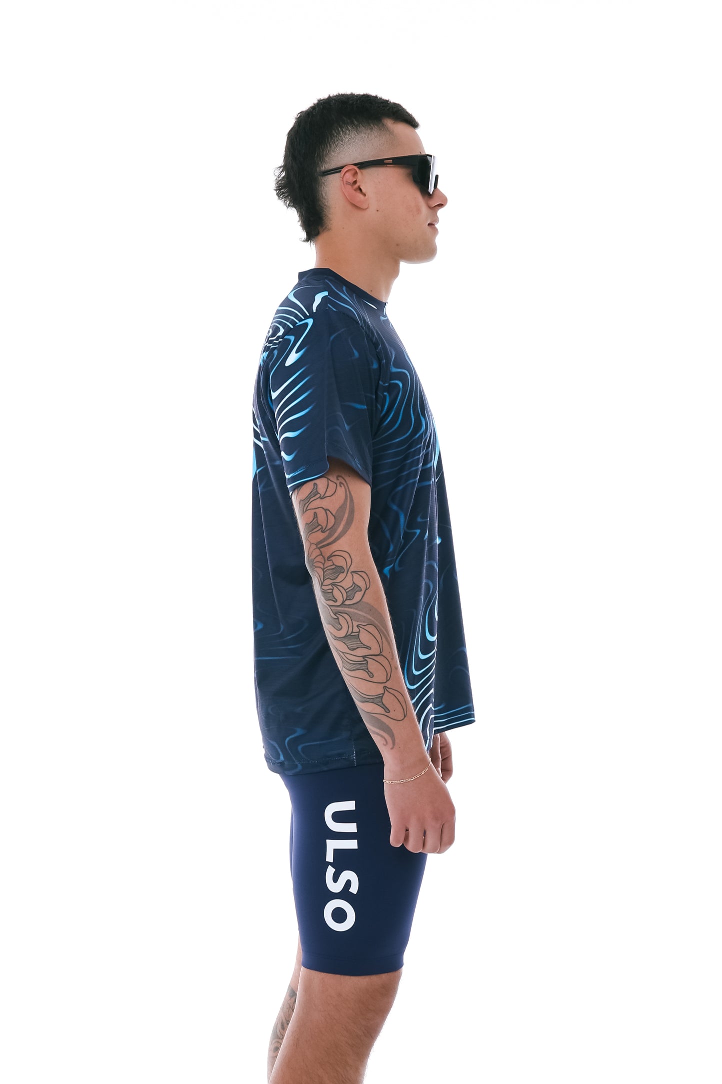 MEN'S BLUE PERFORMANCE LYCRA - 2 pockets