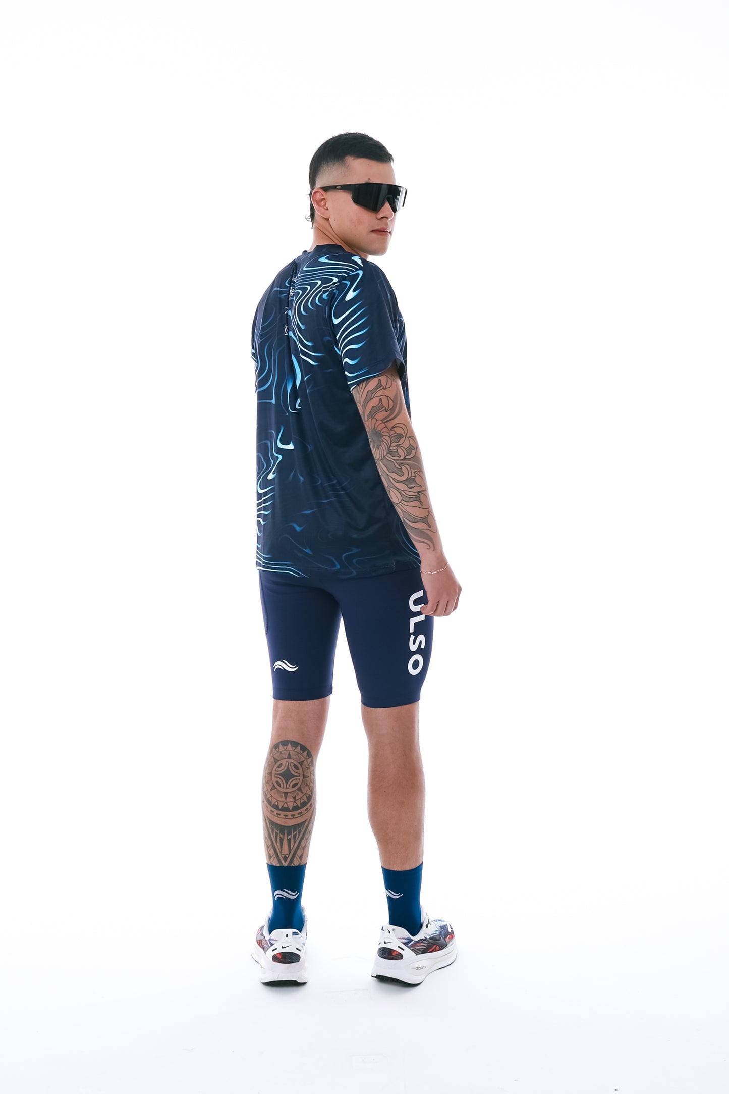 MEN'S BLUE PERFORMANCE LYCRA - 2 pockets