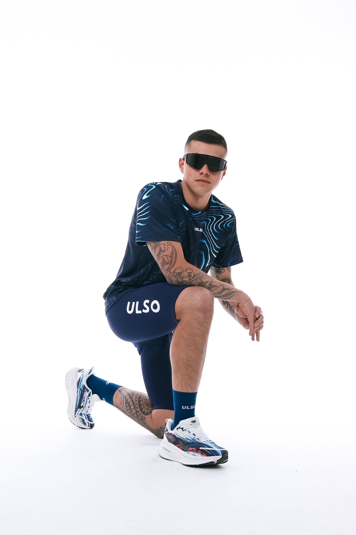 MEN'S BLUE PERFORMANCE LYCRA - 2 pockets
