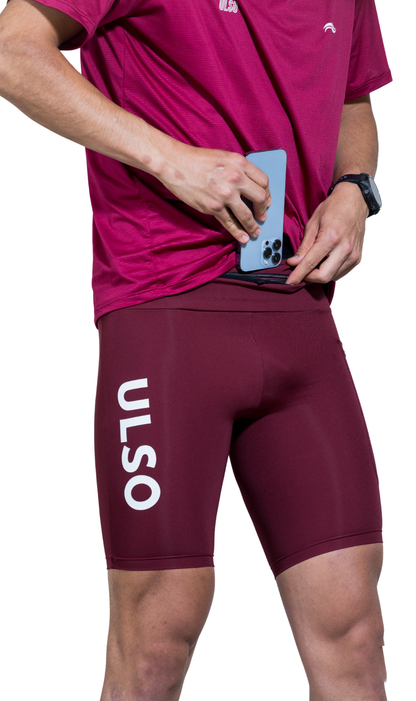 SHORT HOMBRE PERFORMANCE VINO TINTO - 6 BOLSILLOS