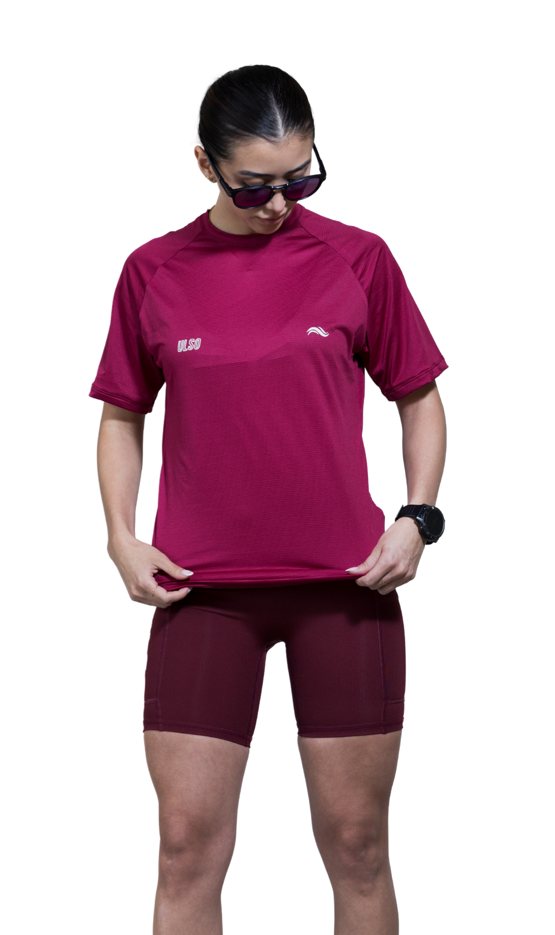 SHORT MUJER PERFORMANCE VINO TINTO - 2 BOLSILLOS