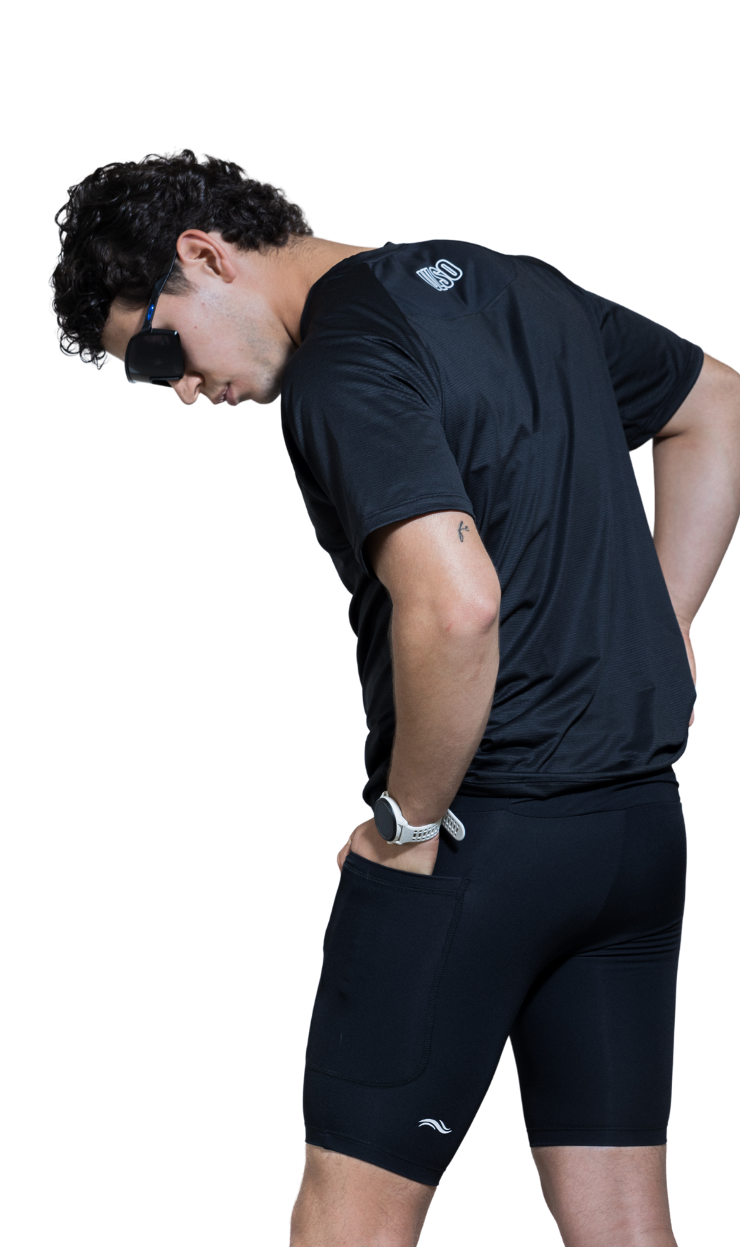 SHORT HOMBRE PERFORMANCE NEGRO - 6 BOLSILLOS