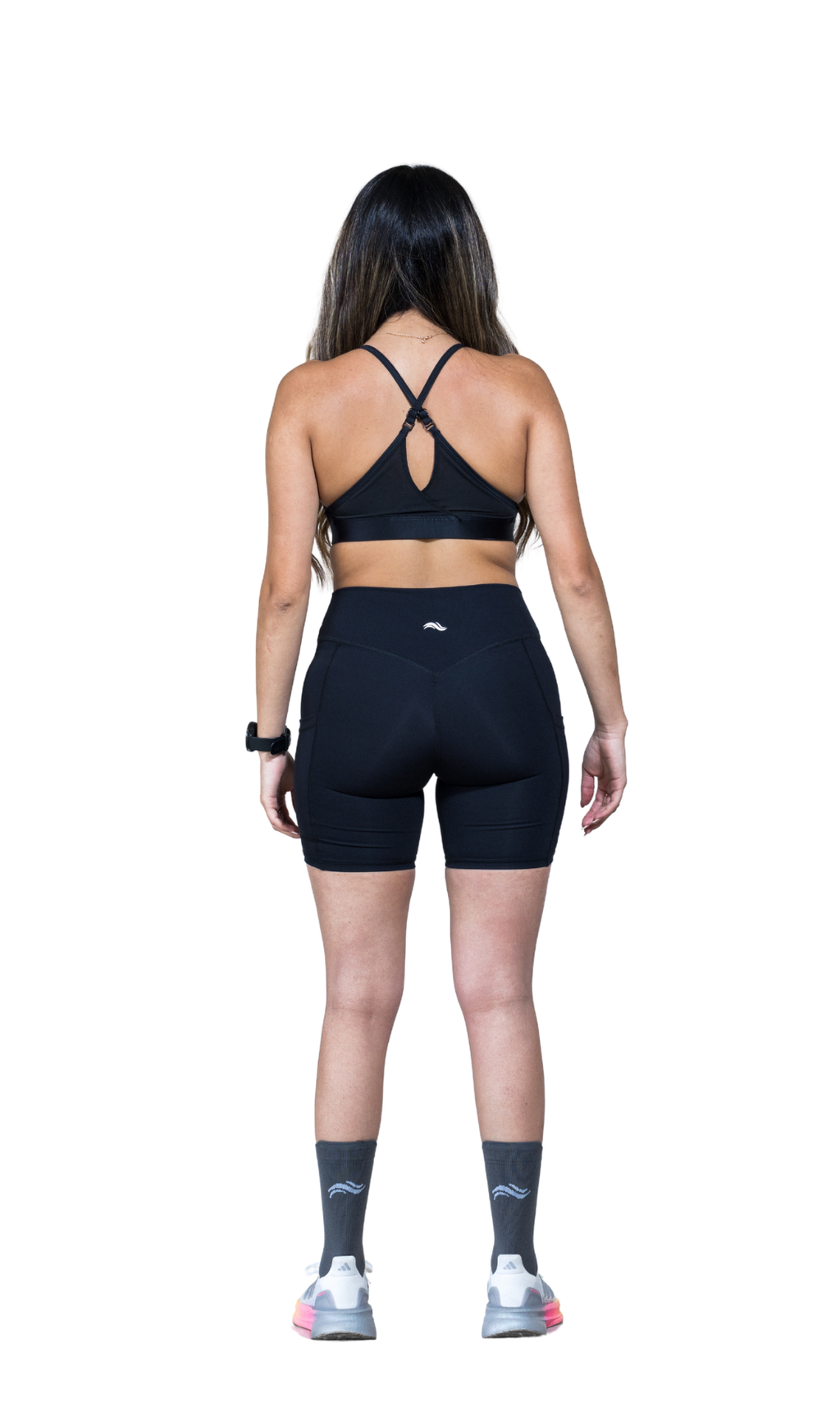 BLACK PERFORMANCE WOMEN'S LYCRA - 2 pockets