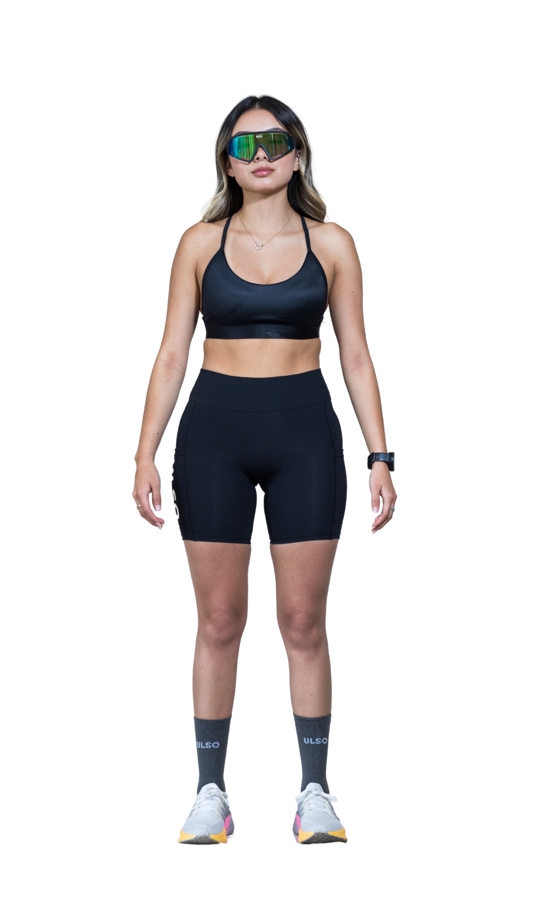 BLACK PERFORMANCE WOMEN'S LYCRA - 2 pockets
