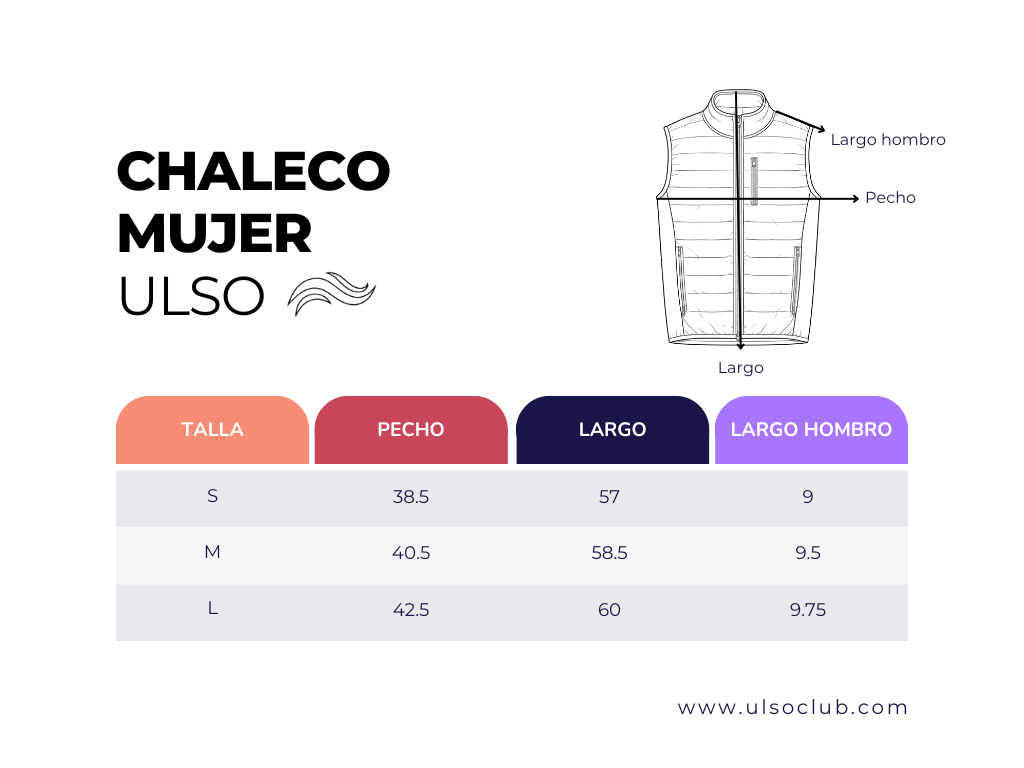 CHALECO NEGRO MUJER - 3 BOLSILLOS