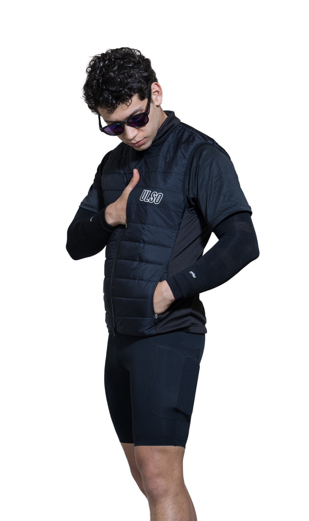 CHALECO NEGRO HOMBRE - 3 BOLSILLOS