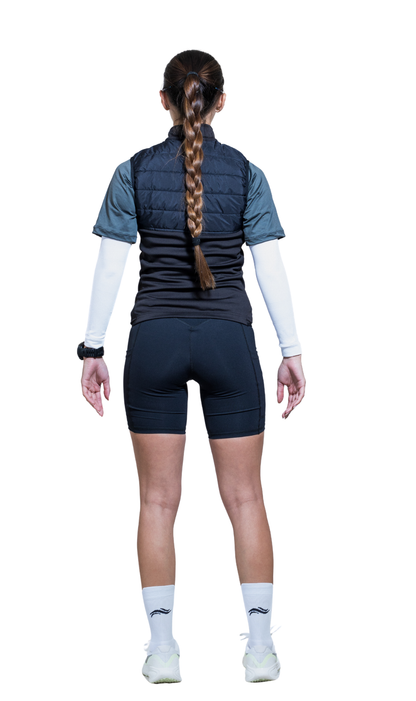 CHALECO NEGRO MUJER - 3 BOLSILLOS