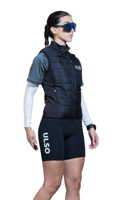 CHALECO NEGRO MUJER - 3 BOLSILLOS