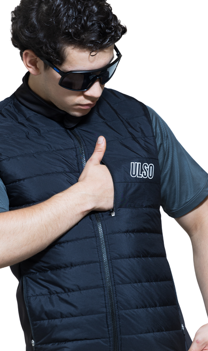 CHALECO NEGRO HOMBRE - 3 BOLSILLOS