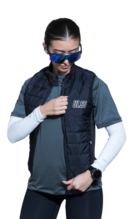 CHALECO NEGRO MUJER - 3 BOLSILLOS