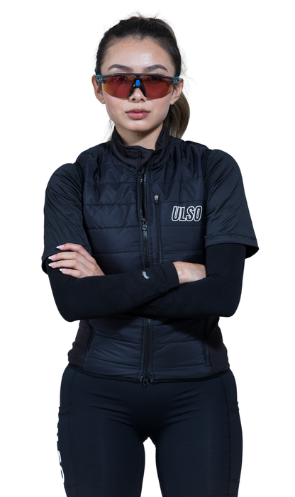 CHALECO NEGRO MUJER - 3 BOLSILLOS