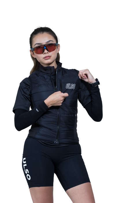 CHALECO NEGRO MUJER - 3 BOLSILLOS