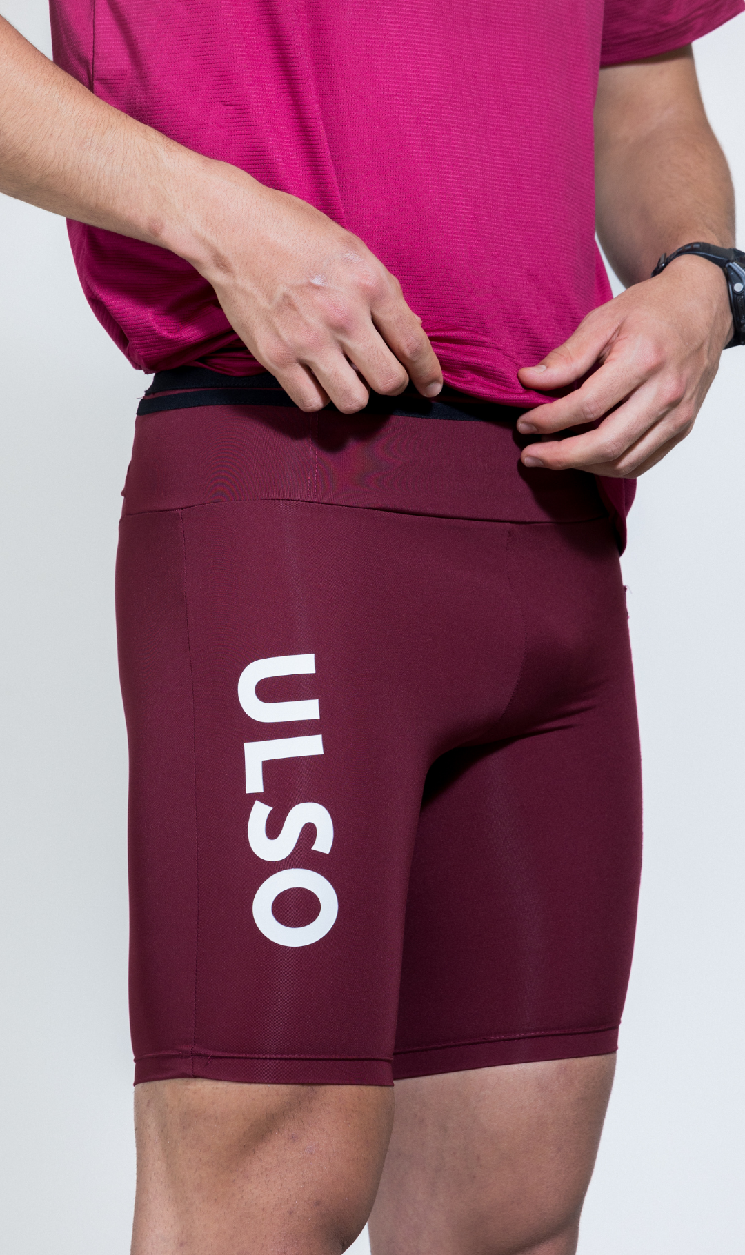 SHORT HOMBRE PERFORMANCE VINO TINTO - 6 BOLSILLOS