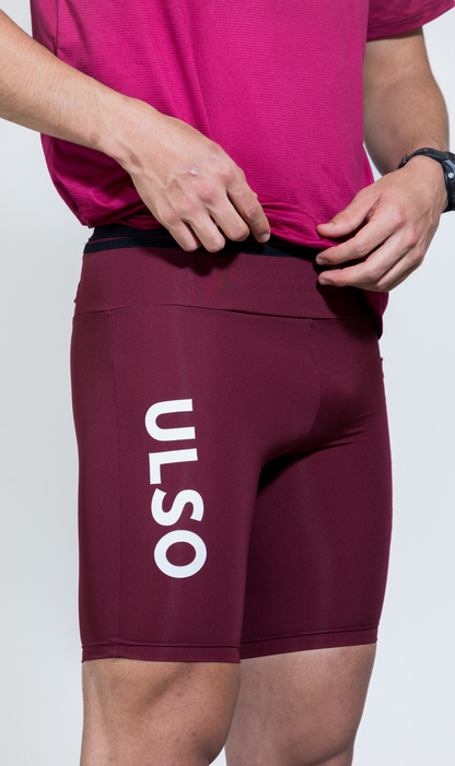 SHORT HOMBRE PERFORMANCE VINO TINTO - 6 BOLSILLOS