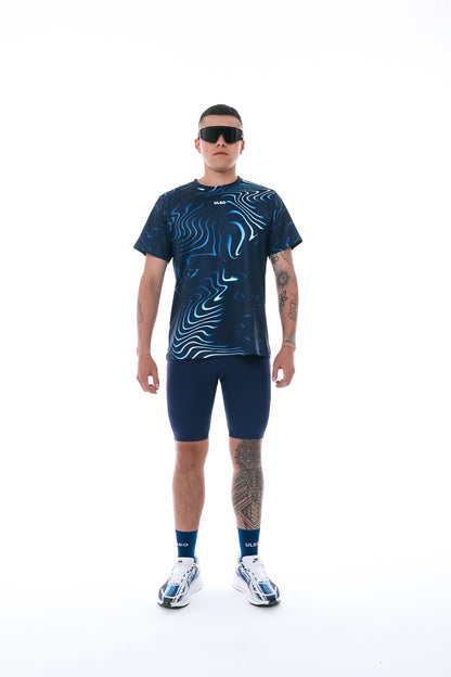 MEN'S BLUE PERFORMANCE LYCRA - 2 pockets